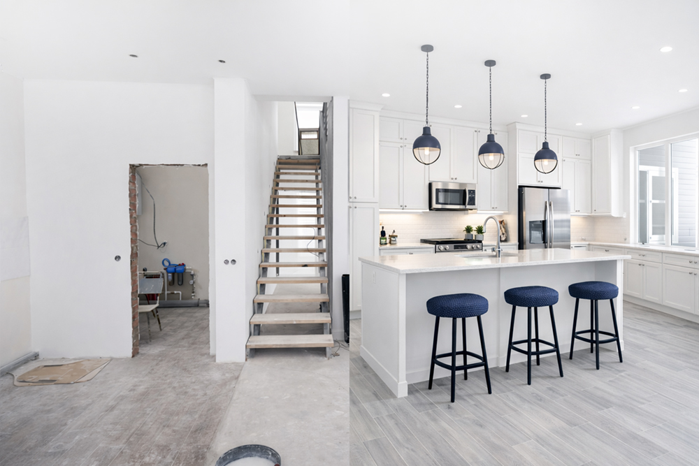 Additions and New Construction with Structural Expansion Home additions and new construction showcasing structural expansion and coordinated interior build-out